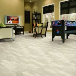 Armstrong Flooring Pickwick Landing III 12-ft W Cut-to-Length Montecello Travertine Opal Wood Look Low-Gloss Finish Sheet Vinyl
