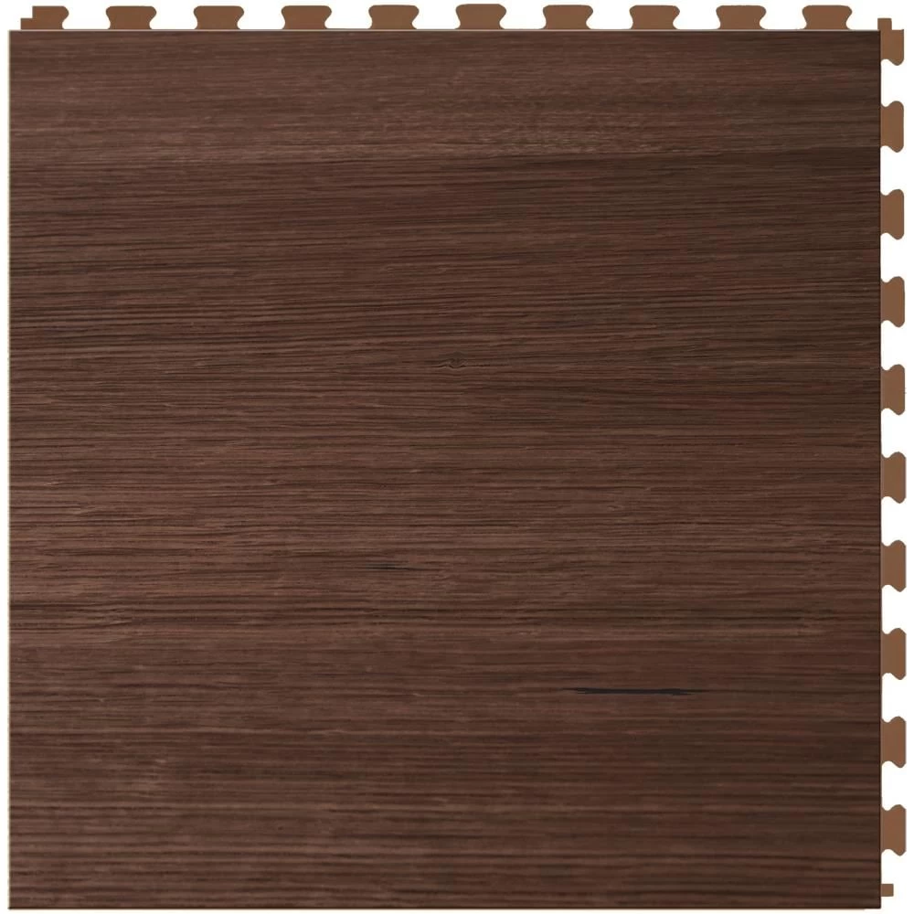 Perfection Floor Tile Bordeaux Wood Collection Bordeaux Walnut/Satin 20-in X 20-in Water Resistant Interlocking Luxury Flooring (16.7-sq Ft) 5 Perfection Floor Tile Bordeaux Wood Collection Bordeaux Walnut/Satin 20-in X 20-in Water Resistant Interlocking Luxury Flooring (16.7-sq Ft) - Image 5