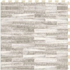Perfection Floor Tile Master Mosaic Castle Stone/Satin 20-in X 20-in Water Resistant Interlocking Luxury Flooring (16.7-sq Ft)