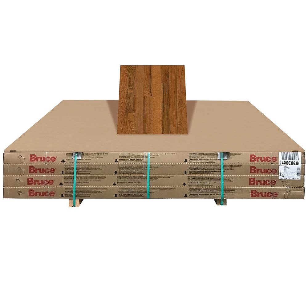 Bruce Plano Oak Gunstock 3/4 In. Thick X 3-1/4 In. Wide X Varying Length Solid Hardwood Flooring (352 Sq. Ft. / Pallet) 2 Bruce Plano Oak Gunstock 3/4 In. Thick X 3-1/4 In. Wide X Varying Length Solid Hardwood Flooring (352 Sq. Ft. / Pallet) - Image 2