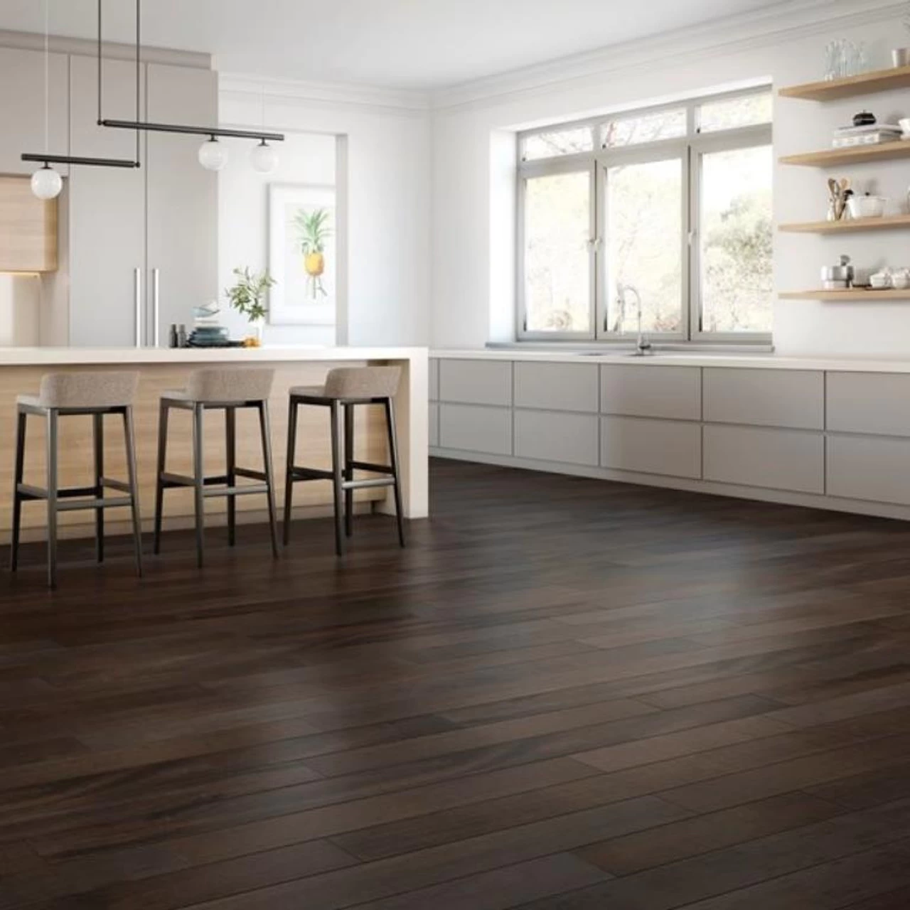 Solido TW3452111 Midnight 3/4" X 4" Tigerwood Hardwood Flooring 2 Solido TW3452111 Midnight 3/4" X 4" Tigerwood Hardwood Flooring - Image 2