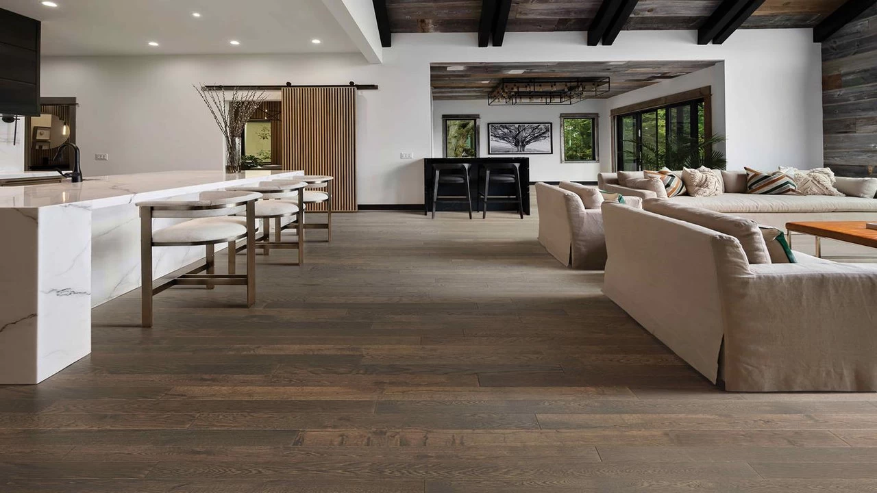 Mohawk TecWood Select Camden Isle WEK52-09 Chocolate Truffle 1/2" X 5" White Oak Hardwood Flooring 2 Mohawk TecWood Select Camden Isle WEK52-09 Chocolate Truffle 1/2" X 5" White Oak Hardwood Flooring - Image 2