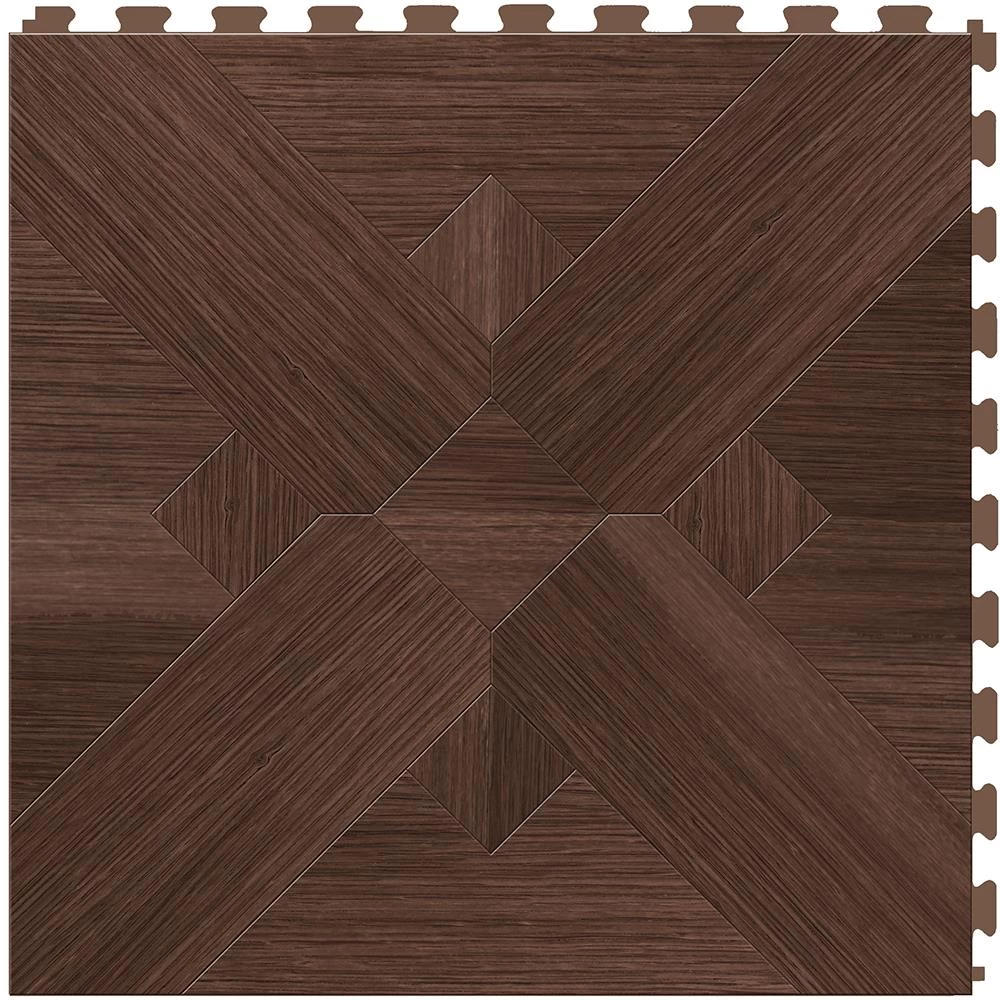 Perfection Floor Tile Bordeaux Wood Collection Bordeaux Walnut/Satin 20-in X 20-in Water Resistant Interlocking Luxury Flooring (16.7-sq Ft) 1 Perfection Floor Tile Bordeaux Wood Collection Bordeaux Walnut/Satin 20-in X 20-in Water Resistant Interlocking Luxury Flooring (16.7-sq Ft)