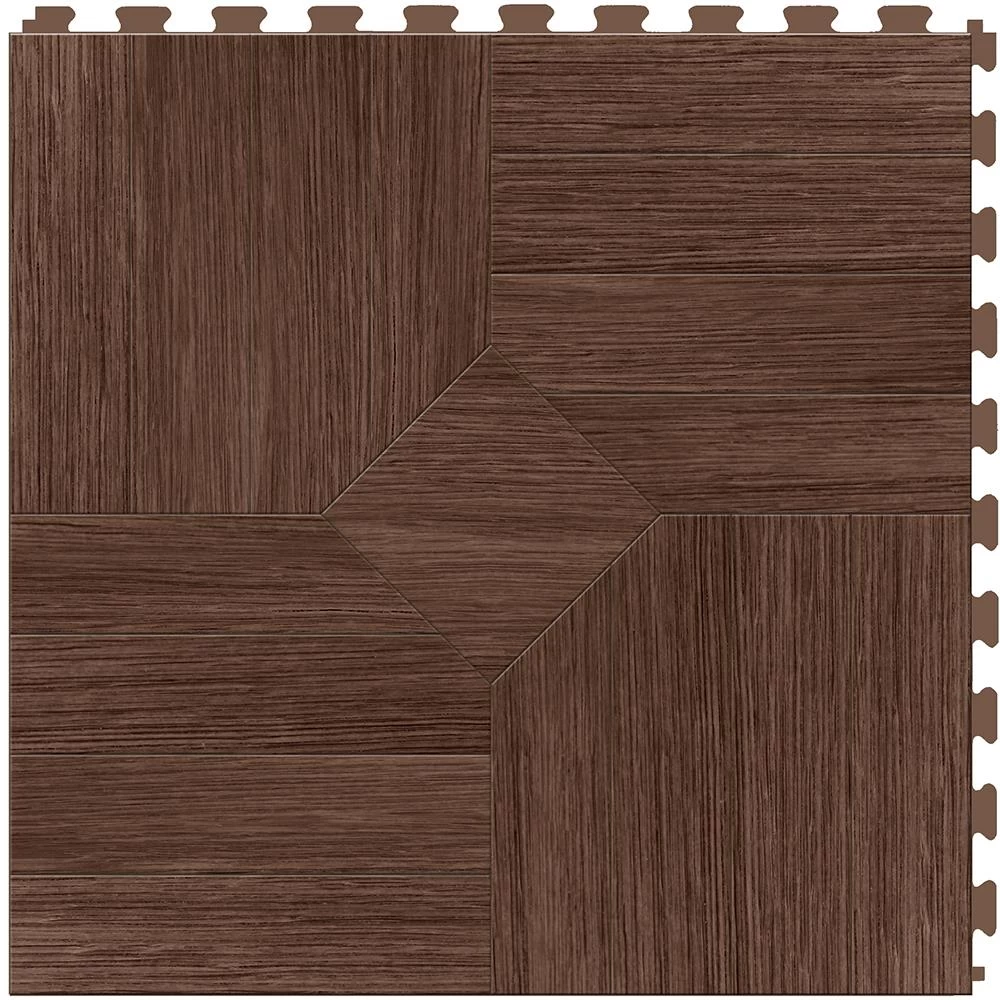 Perfection Floor Tile Bordeaux Wood Collection Bordeaux Walnut/Satin 20-in X 20-in Water Resistant Interlocking Luxury Flooring (16.7-sq Ft) 15 Perfection Floor Tile Bordeaux Wood Collection Bordeaux Walnut/Satin 20-in X 20-in Water Resistant Interlocking Luxury Flooring (16.7-sq Ft) - Image 15