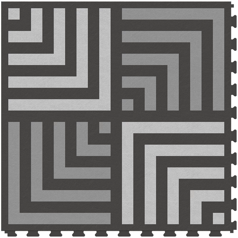 Perfection Floor Tile Geo Collection Master Knot Black/Satin 20-in X 20-in Water Resistant Interlocking Luxury Flooring (16.7-sq Ft) 5 Perfection Floor Tile Geo Collection Master Knot Black/Satin 20-in X 20-in Water Resistant Interlocking Luxury Flooring (16.7-sq Ft) - Image 5