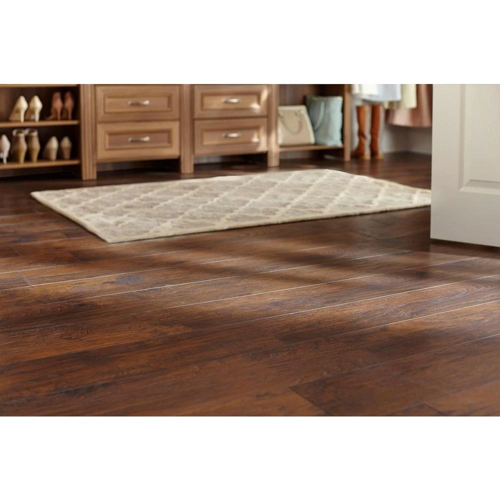 TrafficMASTER Handscraped Saratoga Hickory 7 Mm Thick X 7-2/3 In. Wide X 50-5/8 In. Length Laminate Flooring (1063.5 Sq. Ft. / Pallet) 2 TrafficMASTER Handscraped Saratoga Hickory 7 Mm Thick X 7-2/3 In. Wide X 50-5/8 In. Length Laminate Flooring (1063.5 Sq. Ft. / Pallet) - Image 2