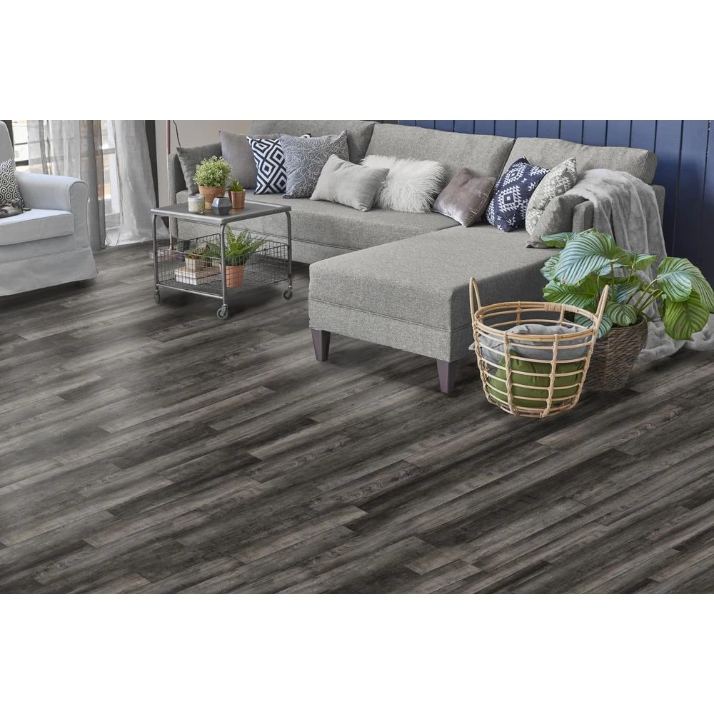 Home Decorators Collection Cambridge Gray 12mm Thick X 6.1 In. Wide X 47.64 In. Length Laminate Flooring (14.13 Sq. Ft. / Case) 4 Home Decorators Collection Cambridge Gray 12mm Thick X 6.1 In. Wide X 47.64 In. Length Laminate Flooring (14.13 Sq. Ft. / Case) - Image 4