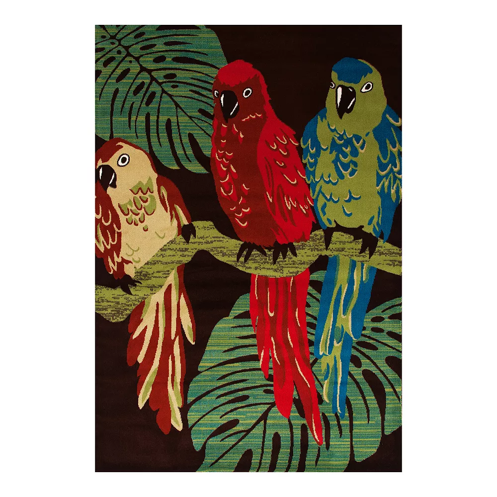 Art Carpet St. Croix Parrots Indoor Outdoor Rug 1 Art Carpet St. Croix Parrots Indoor Outdoor Rug