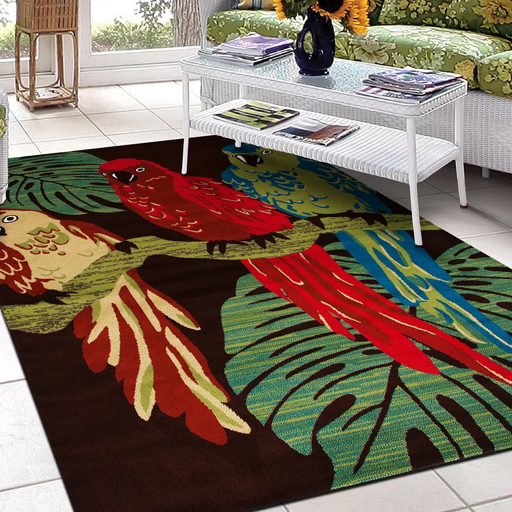 Art Carpet St. Croix Parrots Indoor Outdoor Rug 2 Art Carpet St. Croix Parrots Indoor Outdoor Rug - Image 2