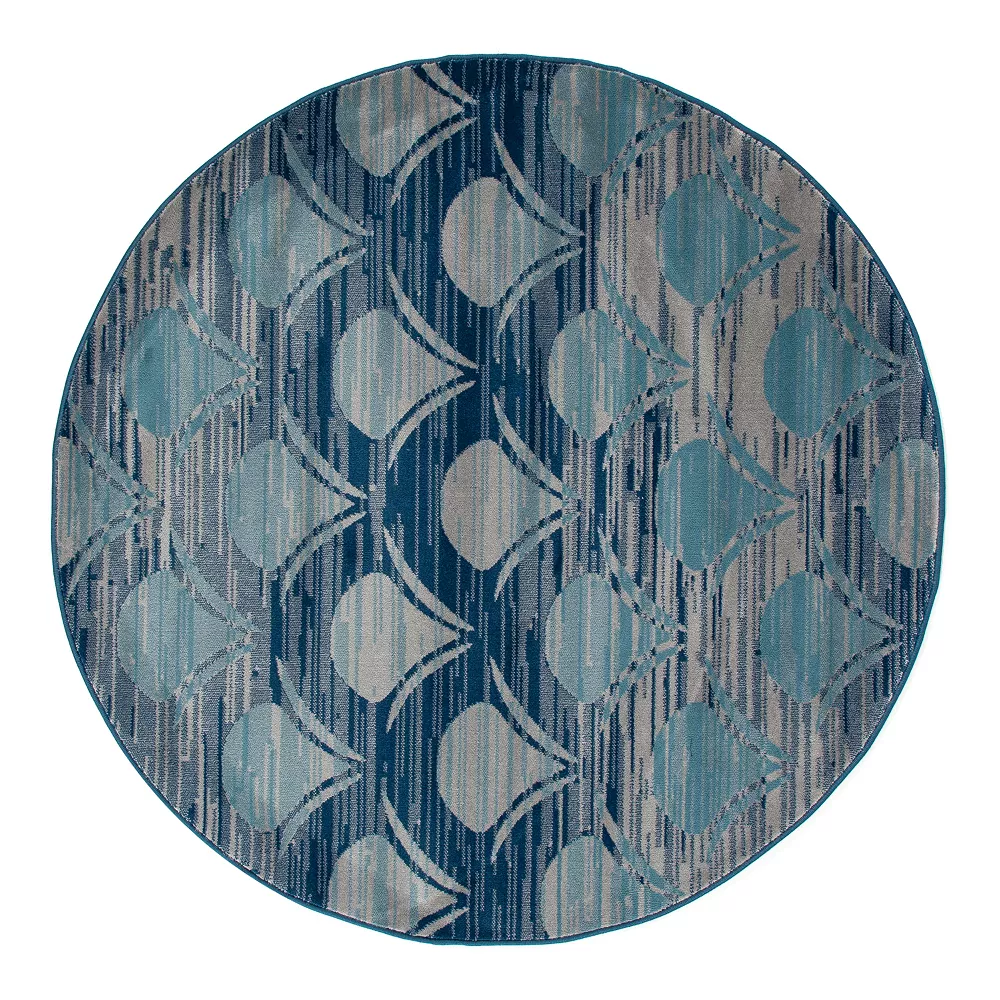 Art Carpet Oceanside Waves Blue Gray Indoor Outdoor Rug 4 Art Carpet Oceanside Waves Blue Gray Indoor Outdoor Rug - Image 4