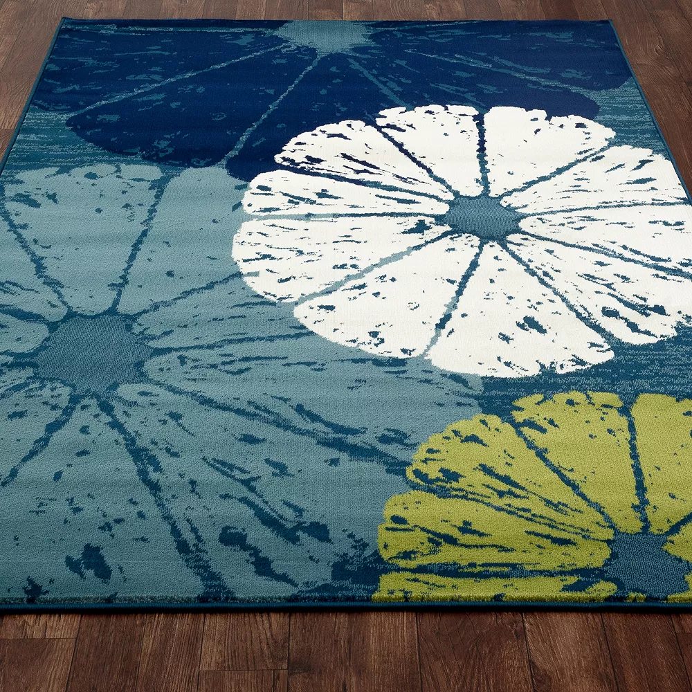 Art Carpet Oceanside Citrus Slice Blue Indoor Outdoor Rug 3 Art Carpet Oceanside Citrus Slice Blue Indoor Outdoor Rug - Image 3