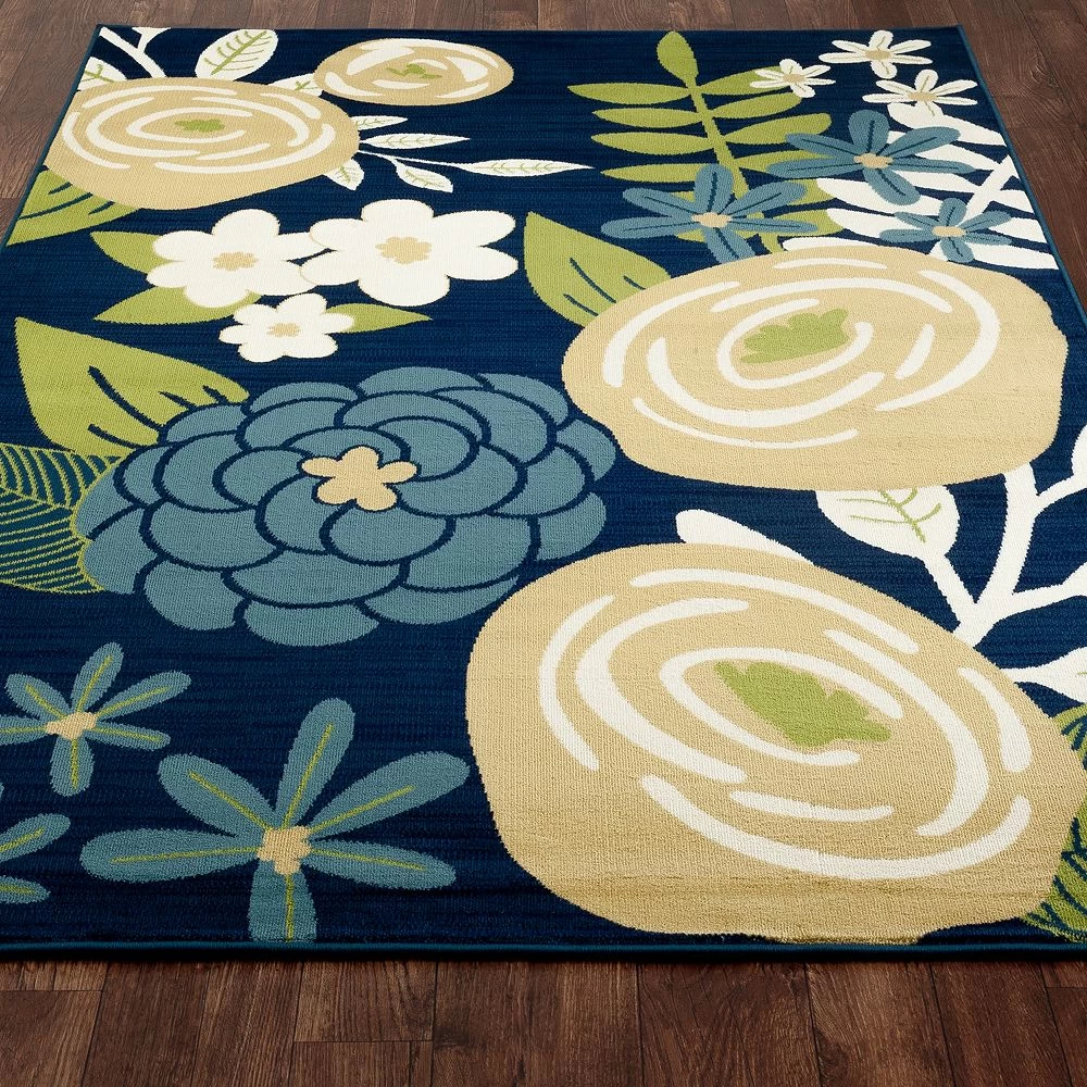 Art Carpet Oceanside Seaside Bouquet Blue Indoor Outdoor Rug 3 Art Carpet Oceanside Seaside Bouquet Blue Indoor Outdoor Rug - Image 3