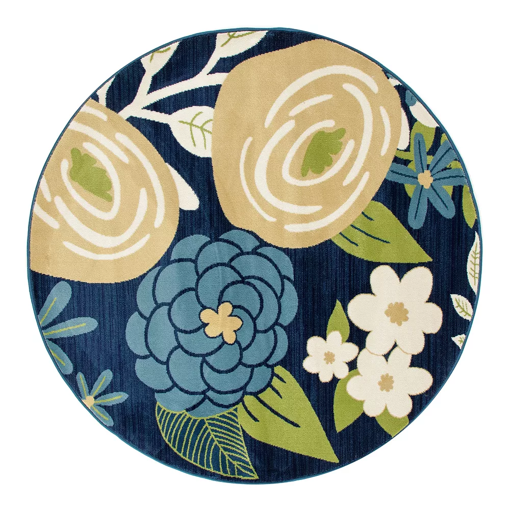 Art Carpet Oceanside Seaside Bouquet Blue Indoor Outdoor Rug 4 Art Carpet Oceanside Seaside Bouquet Blue Indoor Outdoor Rug - Image 4