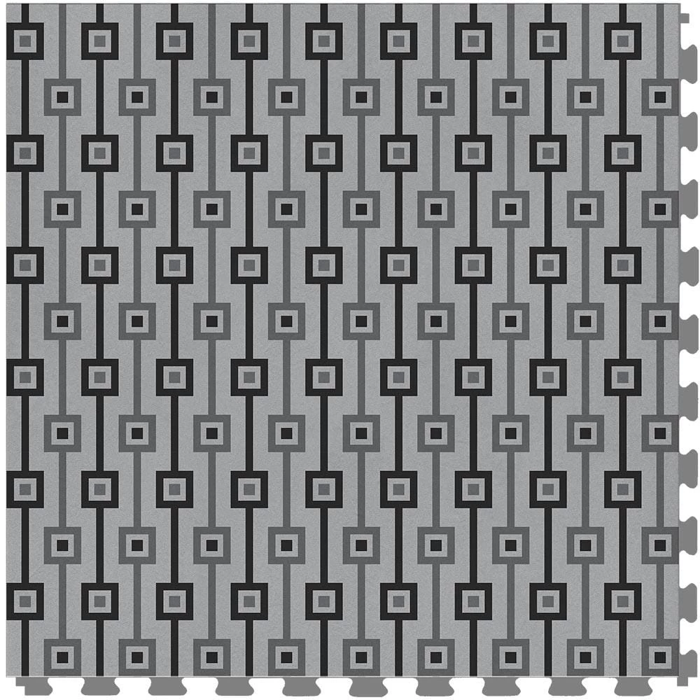 Perfection Floor Tile Geo Collection Master Knot Black/Satin 20-in X 20-in Water Resistant Interlocking Luxury Flooring (16.7-sq Ft) 7 Perfection Floor Tile Geo Collection Master Knot Black/Satin 20-in X 20-in Water Resistant Interlocking Luxury Flooring (16.7-sq Ft) - Image 7