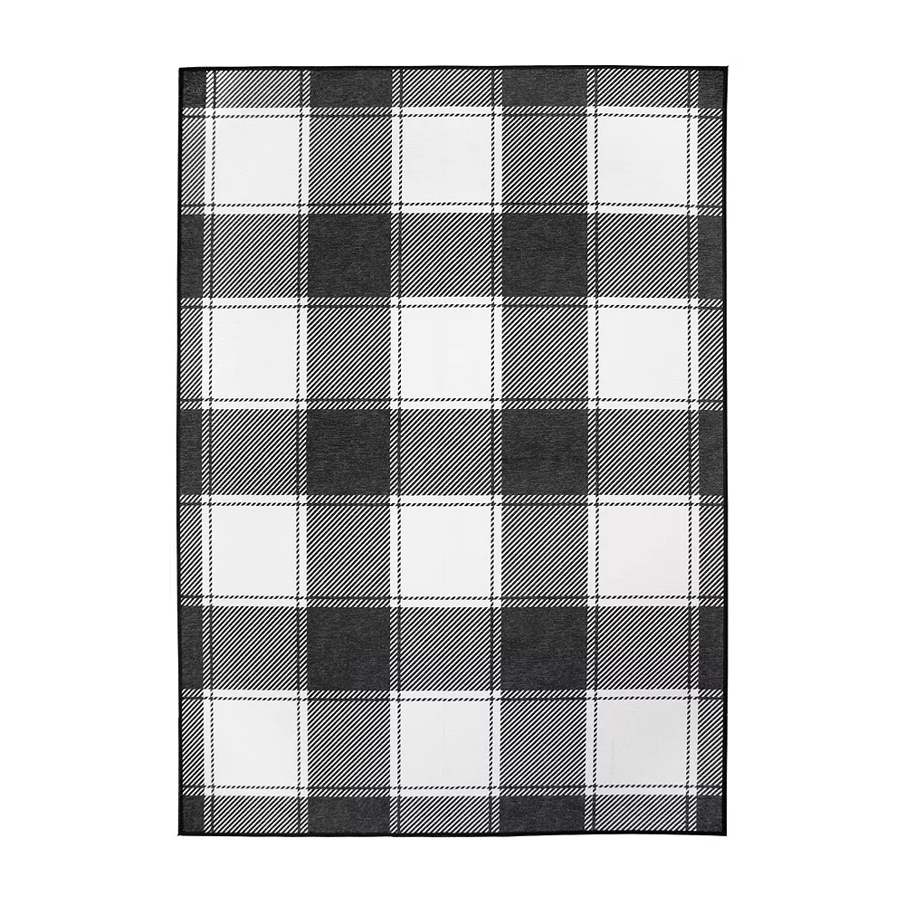 My Magic Carpet Buffalo Plaid Machine Washable Rug 1 My Magic Carpet Buffalo Plaid Machine Washable Rug