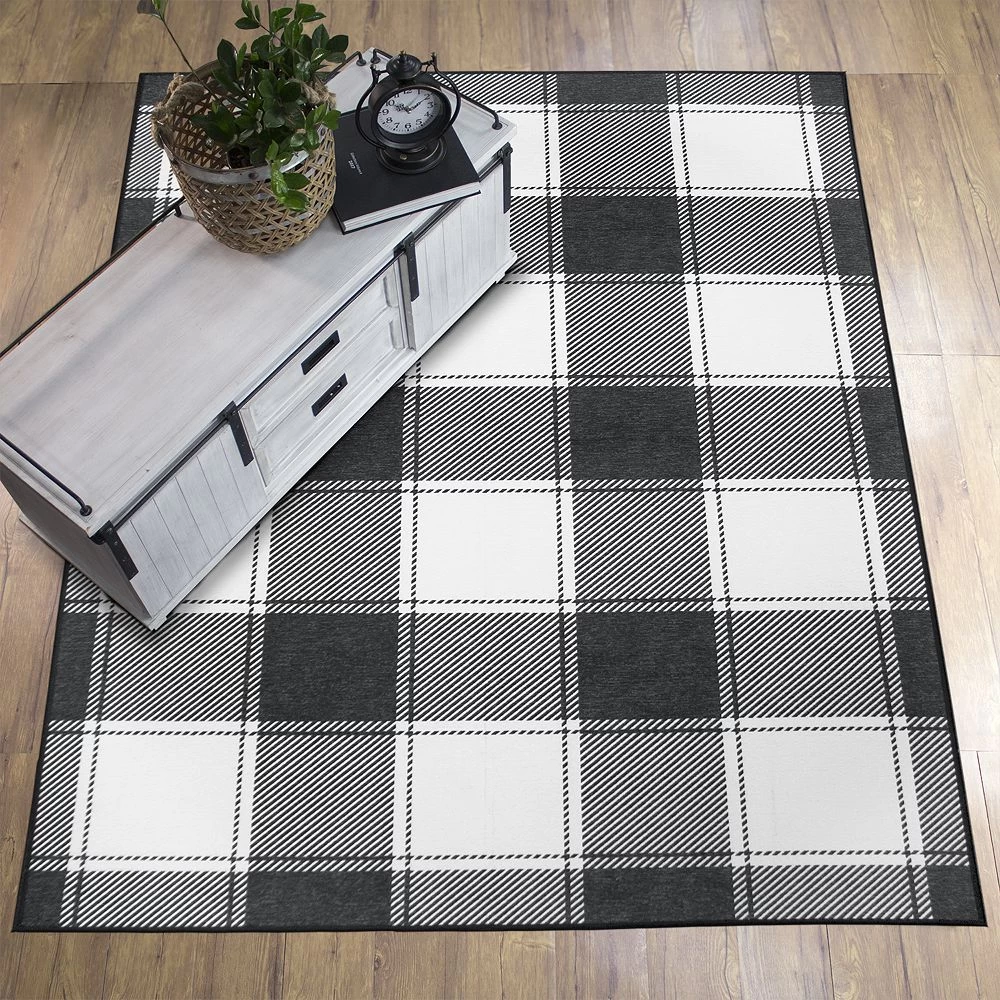My Magic Carpet Buffalo Plaid Machine Washable Rug 2 My Magic Carpet Buffalo Plaid Machine Washable Rug - Image 2