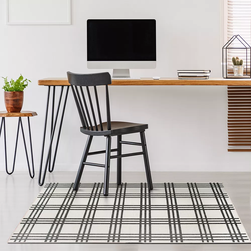 My Magic Carpet Plaid Machine Washable Rug 5 My Magic Carpet Plaid Machine Washable Rug - Image 5