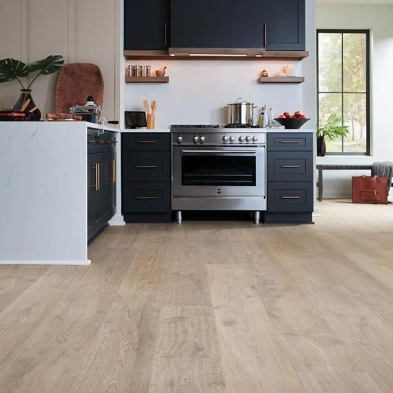 Karastan BelleLuxe Chateau Leon KLWO2-01 Cathedral Taupe Oak 9-7/16" X 80-1/2" 10 MM Laminate Flooring 2 Karastan BelleLuxe Chateau Leon KLWO2-01 Cathedral Taupe Oak 9-7/16" X 80-1/2" 10 MM Laminate Flooring - Image 2