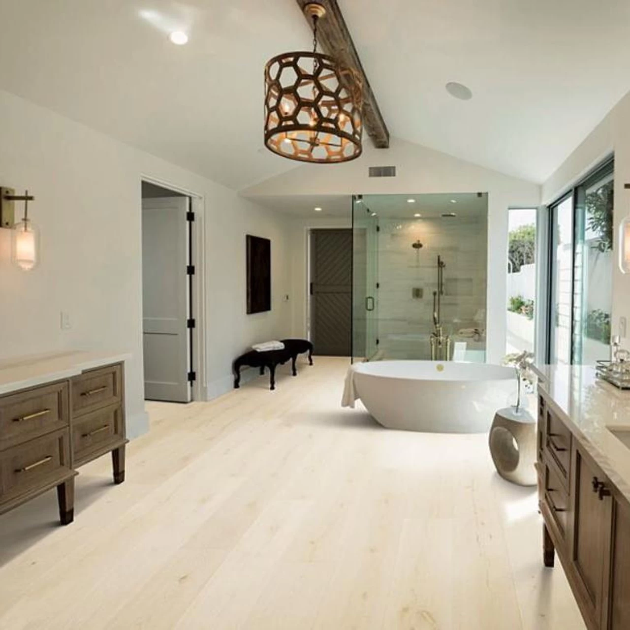 Karastan BelleLuxe Belhancourt KLWO3-01 Travertine Light Oak 9-7/16" X 80-1/2" 10 MM Laminate Flooring 2 Karastan BelleLuxe Belhancourt KLWO3-01 Travertine Light Oak 9-7/16" X 80-1/2" 10 MM Laminate Flooring - Image 2