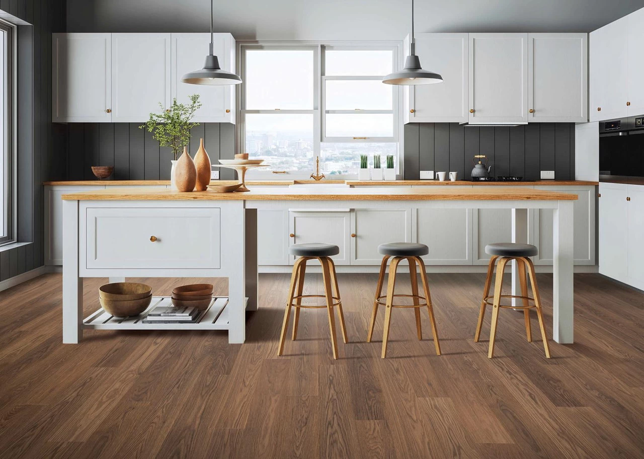 Mohawk RevWood Plus Sterlington CDL46-04 Rich Barrel Oak 5-1/4" X 47-1/4" 8 MM Laminate Flooring 1 Mohawk RevWood Plus Sterlington CDL46-04 Rich Barrel Oak 5-1/4" X 47-1/4" 8 MM Laminate Flooring