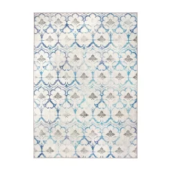 My Magic Carpet Leilani Damask Machine Washable Rug