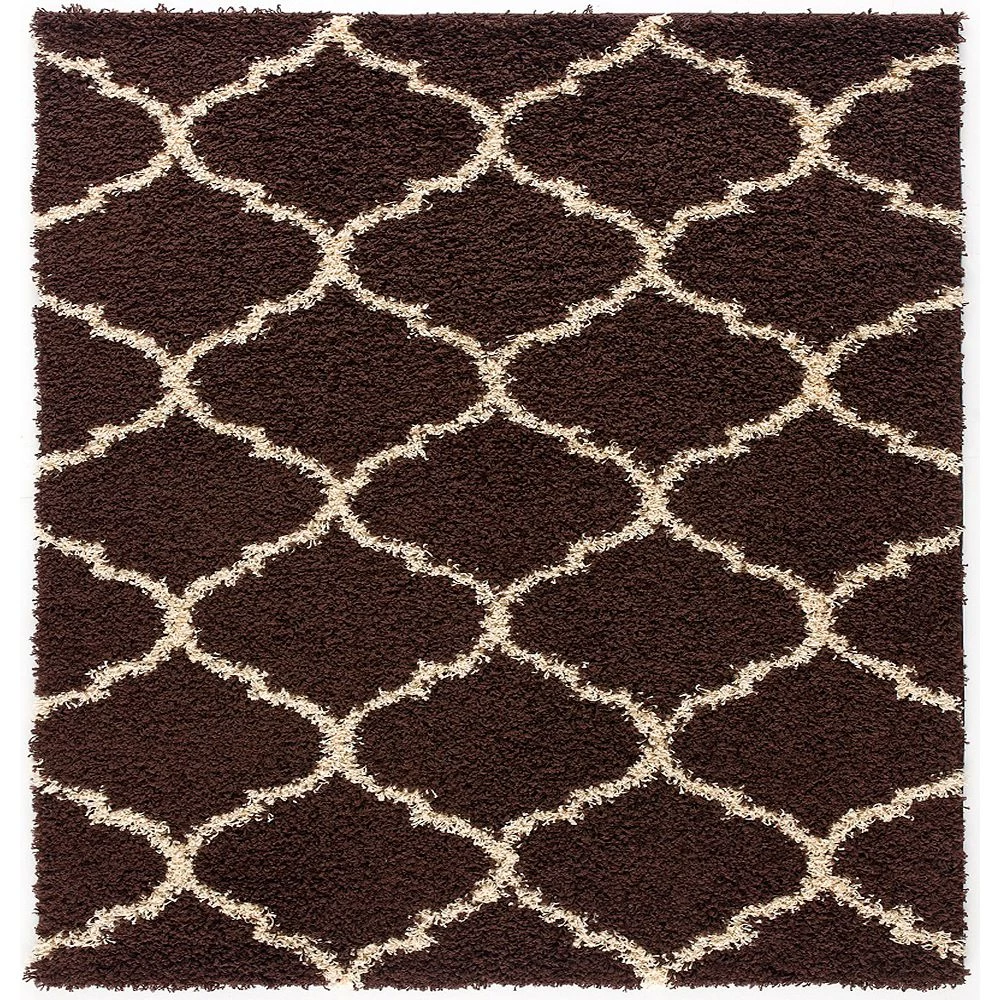 L'baiet Modern Indoor Rectangular Carpet, Pad, Mat Anabelle Brown Shag 2' X 3' Rug 1 L'baiet Modern Indoor Rectangular Carpet, Pad, Mat Anabelle Brown Shag 2' X 3' Rug