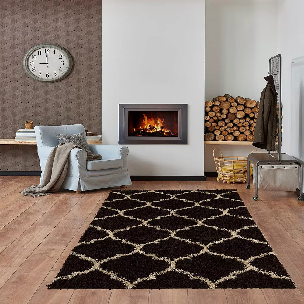 L'baiet Modern Indoor Rectangular Carpet, Pad, Mat Anabelle Brown Shag 2' X 3' Rug 2 L'baiet Modern Indoor Rectangular Carpet, Pad, Mat Anabelle Brown Shag 2' X 3' Rug - Image 2