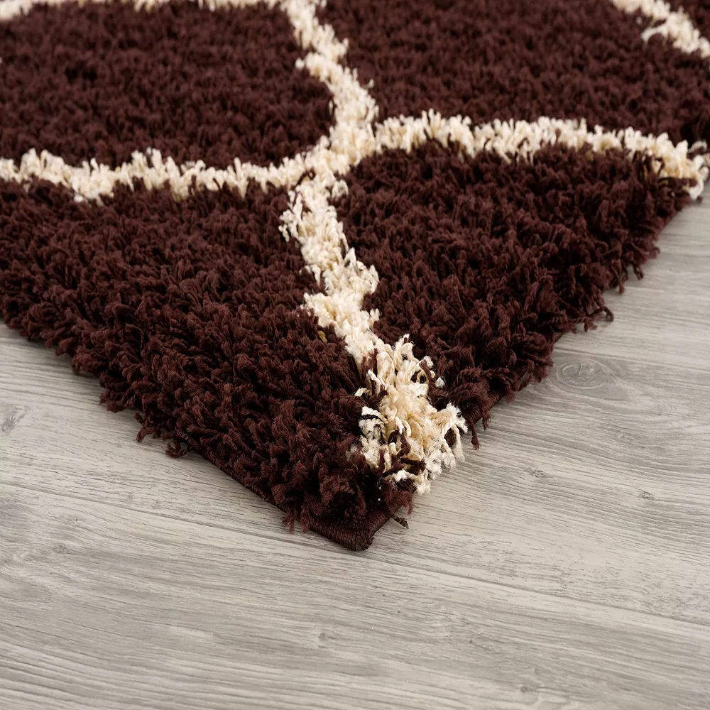 L'baiet Modern Indoor Rectangular Carpet, Pad, Mat Anabelle Brown Shag 2' X 3' Rug 4 L'baiet Modern Indoor Rectangular Carpet, Pad, Mat Anabelle Brown Shag 2' X 3' Rug - Image 4