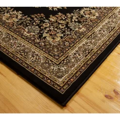 L'baiet Modern Indoor Rectangular Carpet, Pad, Mat Madeleine Black Oriental 8' X 10' Rug -Carpet Floor Shop 5613827 ALT3