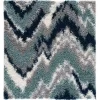 L'baiet Modern Indoor Rectangular Carpet, Pad, Mat Valentina Multicolor Shag 8' X 10' Rug