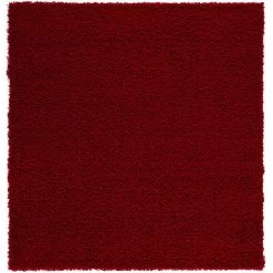 L'baiet Modern Indoor Rectangular Carpet, Pad, Mat Livia Red Shag 8' X 10' Rug