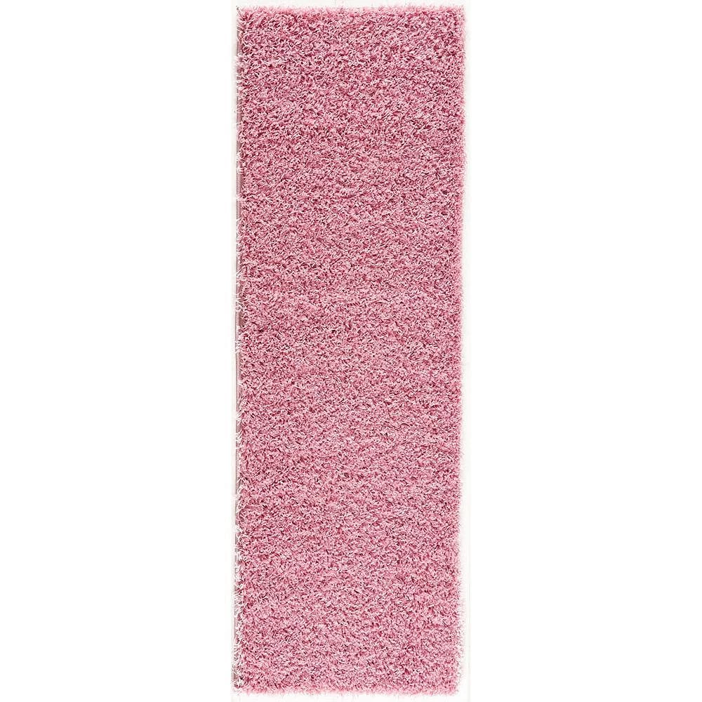 L'baiet Modern Indoor Rectangular Carpet, Pad, Mat Gemma Pink Shag 2' X 6' Rug 2 L'baiet Modern Indoor Rectangular Carpet, Pad, Mat Gemma Pink Shag 2' X 6' Rug - Image 2
