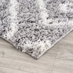 L'baiet Modern Indoor Rectangular Carpet, Pad, Mat Myra Grey Shag 2' X 3' Rug 7 L'baiet Modern Indoor Rectangular Carpet, Pad, Mat Myra Grey Shag 2' X 3' Rug -Carpet Floor Shop 5613856 ALT3