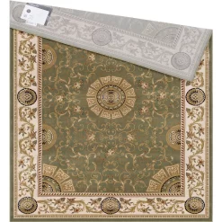 L'baiet Modern Indoor Rectangular Carpet, Pad, Mat Serilda Green Oriental 4' X 6' Rug 6 L'baiet Modern Indoor Rectangular Carpet, Pad, Mat Serilda Green Oriental 4' X 6' Rug -Carpet Floor Shop 5613867 ALT2