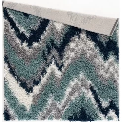 L'baiet Modern Indoor Rectangular Carpet, Pad, Mat Valentina Multicolor Shag 4' X 6' Rug -Carpet Floor Shop 5613872 ALT2