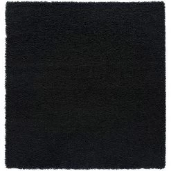 L'baiet Modern Indoor Rectangular Carpet, Pad, Mat Alora Black Shag 2' X 3' Rug
