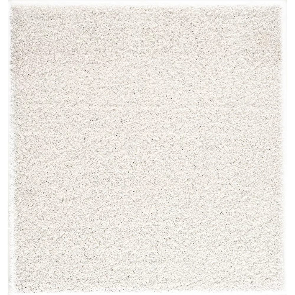 L'baiet Modern Indoor Rectangular Carpet, Pad, Mat Jenny White Shag 8' X 10' Rug 1 L'baiet Modern Indoor Rectangular Carpet, Pad, Mat Jenny White Shag 8' X 10' Rug