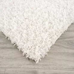 L'baiet Modern Indoor Rectangular Carpet, Pad, Mat Jenny White Shag 8' X 10' Rug 7 L'baiet Modern Indoor Rectangular Carpet, Pad, Mat Jenny White Shag 8' X 10' Rug -Carpet Floor Shop 5613888 ALT3