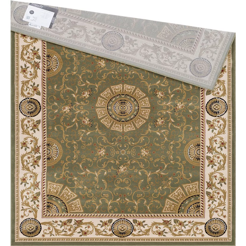 L'baiet Modern Indoor Rectangular Carpet, Pad, Mat Serilda Green Oriental 5' X 7' Rug 3 L'baiet Modern Indoor Rectangular Carpet, Pad, Mat Serilda Green Oriental 5' X 7' Rug - Image 3