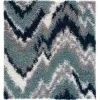 L'baiet Modern Indoor Rectangular Carpet, Pad, Mat Valentina Multicolor Shag 5' X 7' Rug