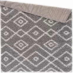 L'baiet Modern Indoor Rectangular Carpet, Pad, Mat Myra Grey Shag 5' X 7' Rug -Carpet Floor Shop 5613911 ALT2