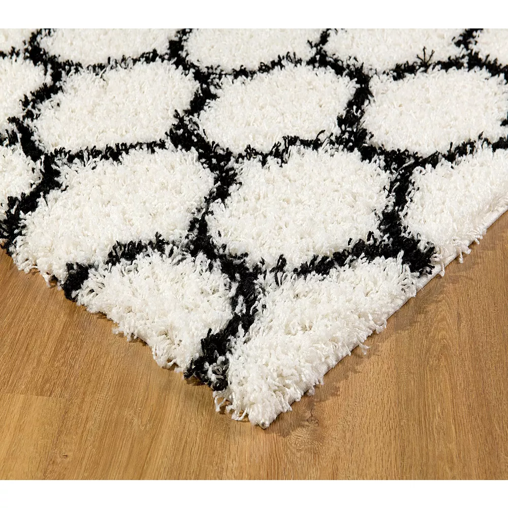 L'baiet Modern Indoor Rectangular Carpet, Pad, Mat Desiree White Shag 2' X 3' Rug 4 L'baiet Modern Indoor Rectangular Carpet, Pad, Mat Desiree White Shag 2' X 3' Rug - Image 4