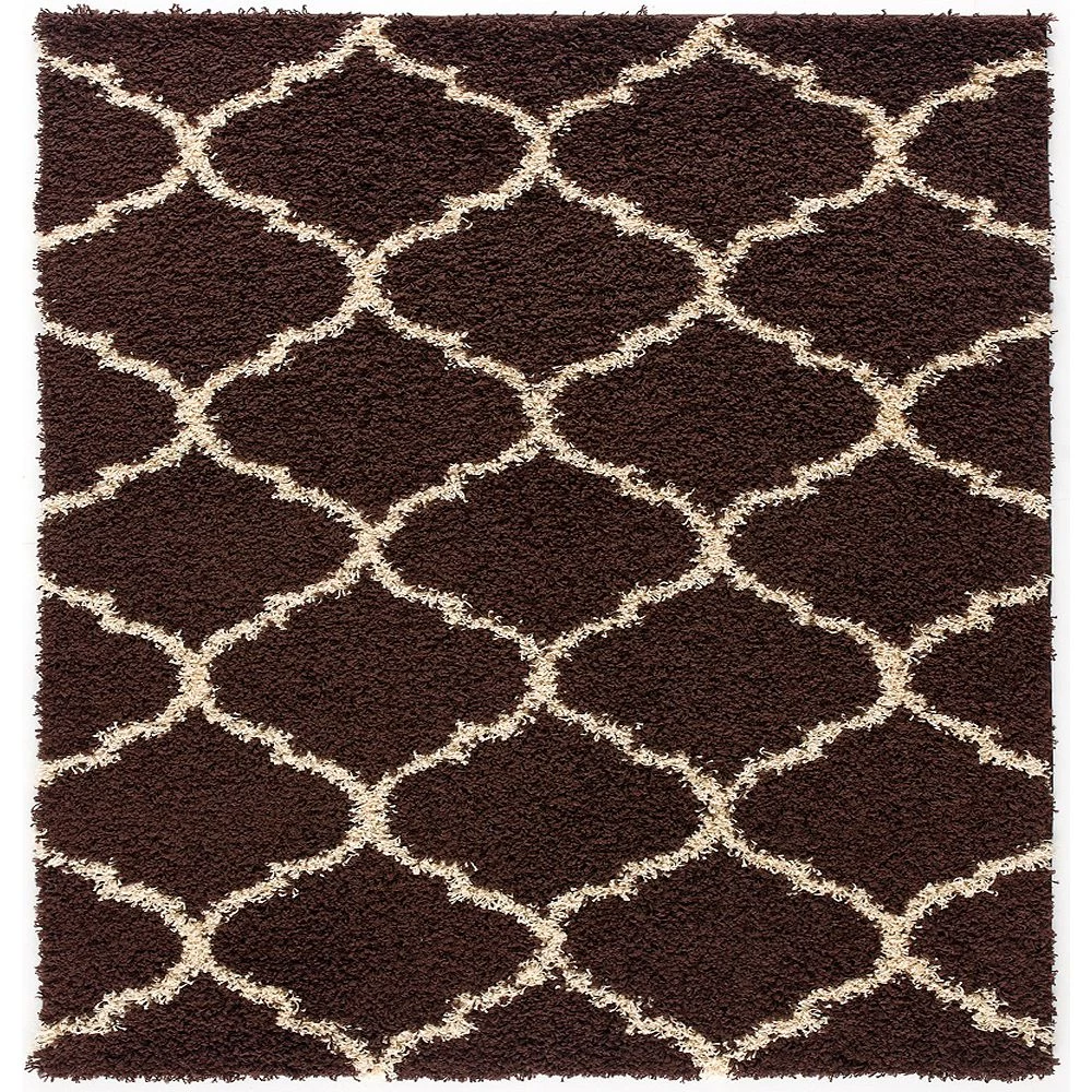 L'baiet Modern Indoor Rectangular Carpet, Pad, Mat Anabelle Brown Shag 5' X 7' Rug 1 L'baiet Modern Indoor Rectangular Carpet, Pad, Mat Anabelle Brown Shag 5' X 7' Rug