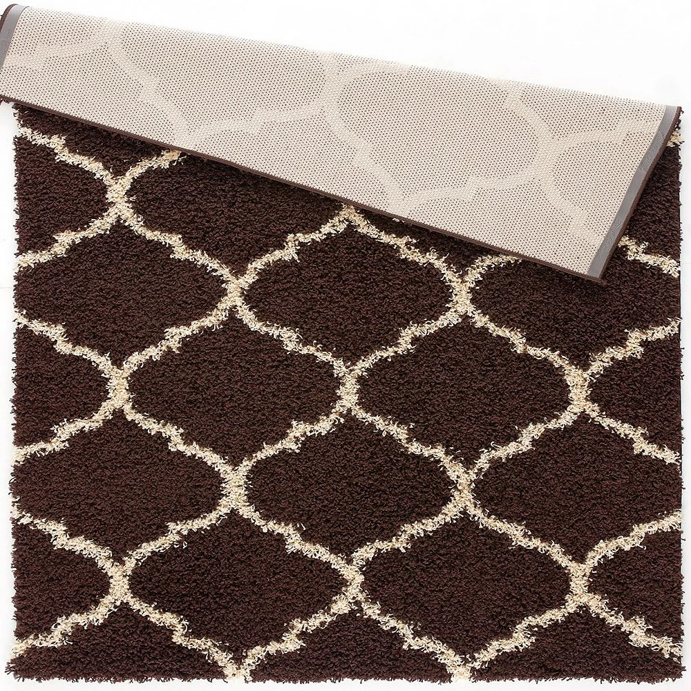 L'baiet Modern Indoor Rectangular Carpet, Pad, Mat Anabelle Brown Shag 5' X 7' Rug 2 L'baiet Modern Indoor Rectangular Carpet, Pad, Mat Anabelle Brown Shag 5' X 7' Rug - Image 2
