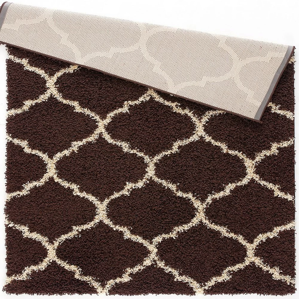 L'baiet Modern Indoor Rectangular Carpet, Pad, Mat Anabelle Brown Shag 8' X 10' Rug 3 L'baiet Modern Indoor Rectangular Carpet, Pad, Mat Anabelle Brown Shag 8' X 10' Rug - Image 3