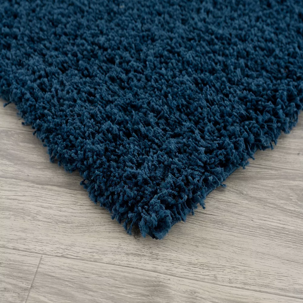 L'baiet Modern Indoor Rectangular Carpet, Pad, Mat Josie Navy Shag 5' X 7' Rug 4 L'baiet Modern Indoor Rectangular Carpet, Pad, Mat Josie Navy Shag 5' X 7' Rug - Image 4
