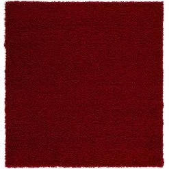 L'baiet Modern Indoor Rectangular Carpet, Pad, Mat Livia Red Shag 5' X 7' Rug