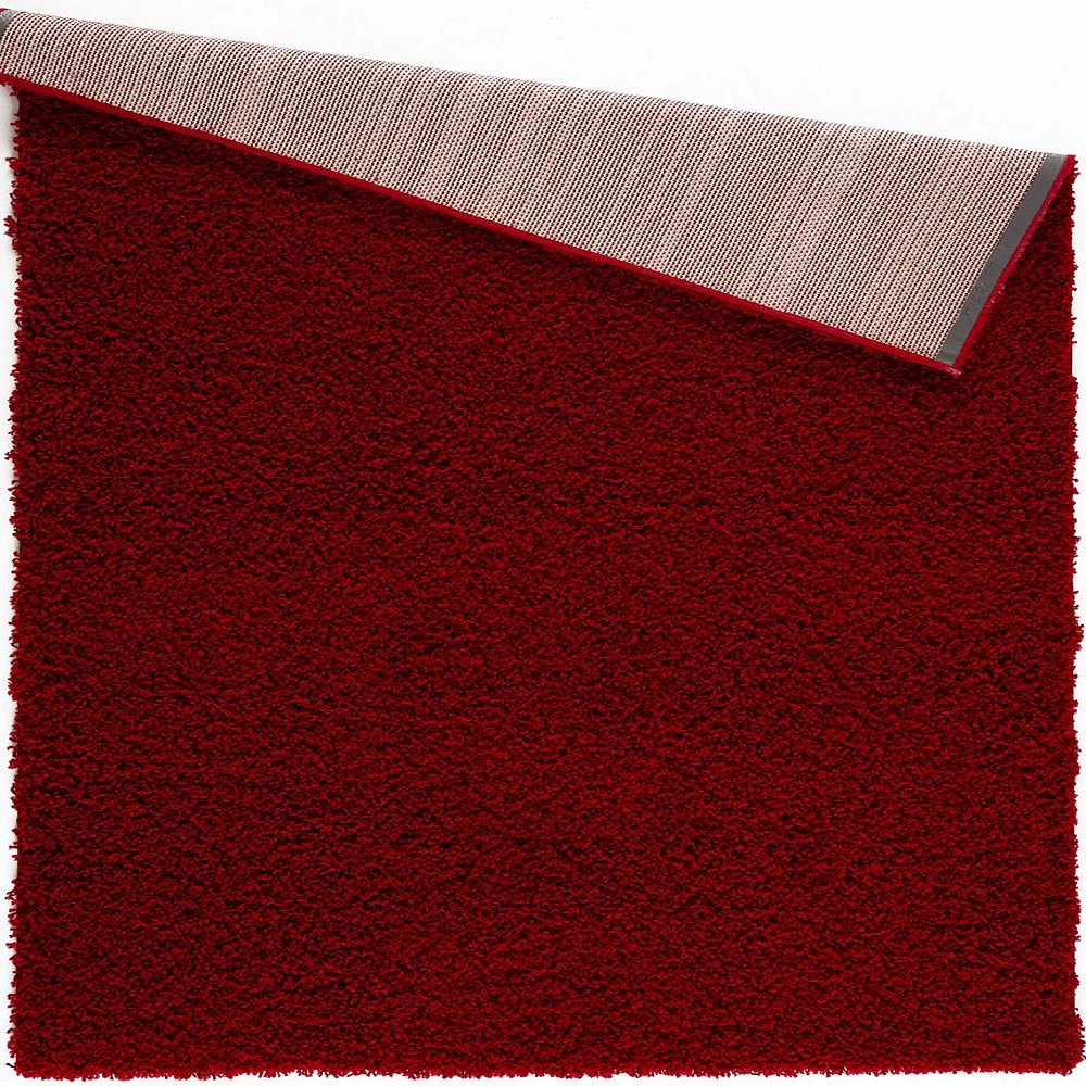 L'baiet Modern Indoor Rectangular Carpet, Pad, Mat Livia Red Shag 5' X 7' Rug 3 L'baiet Modern Indoor Rectangular Carpet, Pad, Mat Livia Red Shag 5' X 7' Rug - Image 3