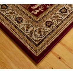 L'baiet Modern Indoor Rectangular Carpet, Pad, Mat Kalene Red Oriental 5' X 7' Rug 7 L'baiet Modern Indoor Rectangular Carpet, Pad, Mat Kalene Red Oriental 5' X 7' Rug -Carpet Floor Shop 5623455 ALT3