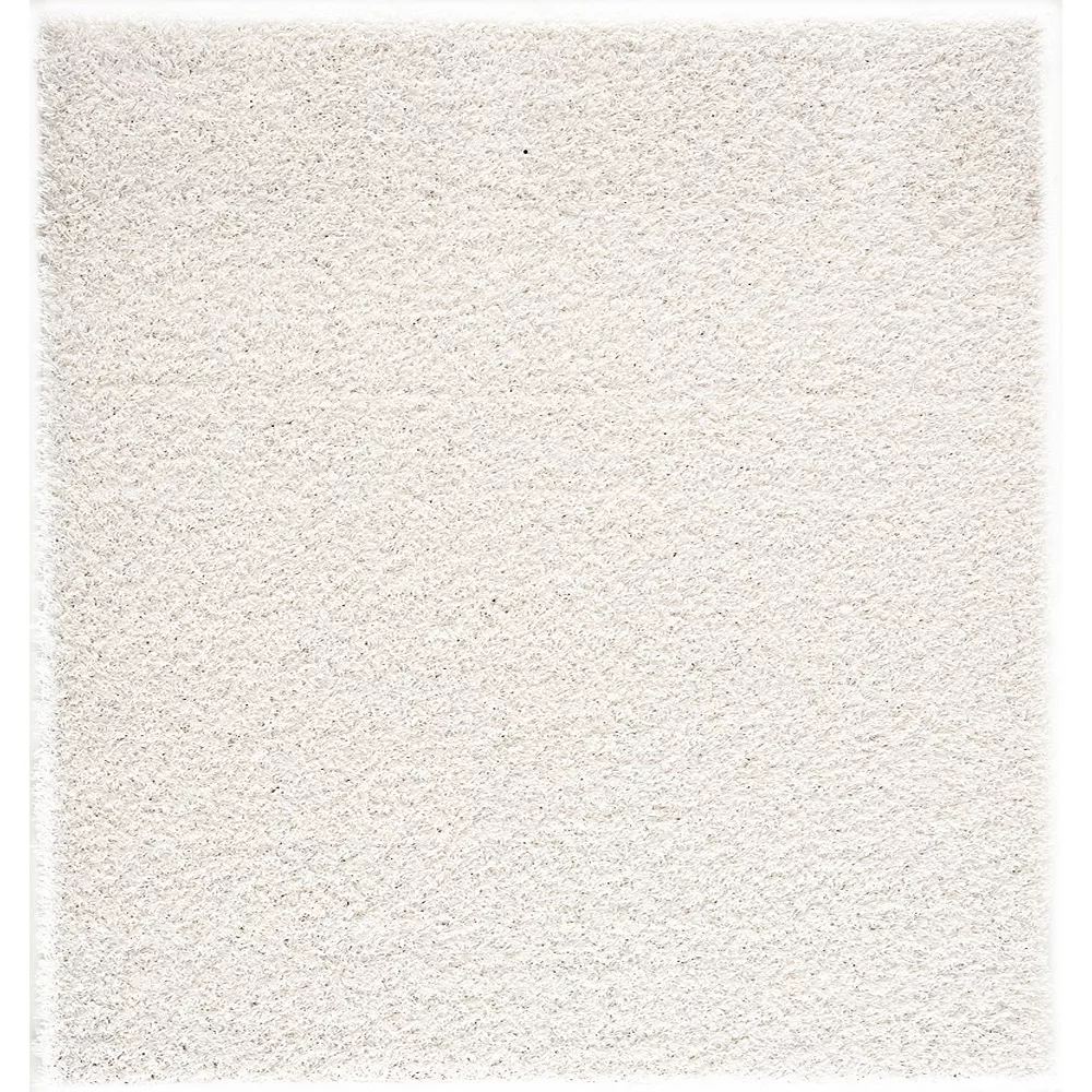 L'baiet Modern Indoor Rectangular Carpet, Pad, Mat Jenny White Shag 4' X 6' Rug 1 L'baiet Modern Indoor Rectangular Carpet, Pad, Mat Jenny White Shag 4' X 6' Rug